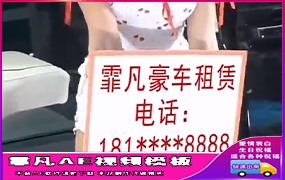 B415车模美女举牌