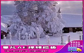 B421房屋雪地文字