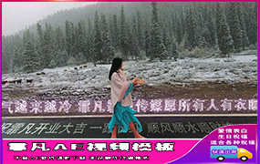 B505美女雪中漫步公路