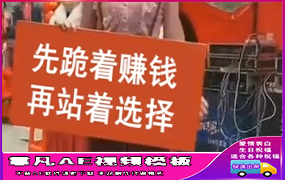 B575美女摆摊举牌