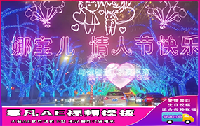 B647街景霓虹灯两人物多素材