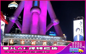 B762东方明珠塔夜景表白祝福