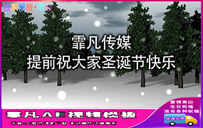 B1070：圣诞节雪地相册