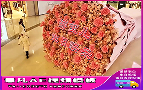 B1240：玫瑰花瓣爱心