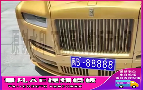 B1312：黄金劳斯莱斯车牌